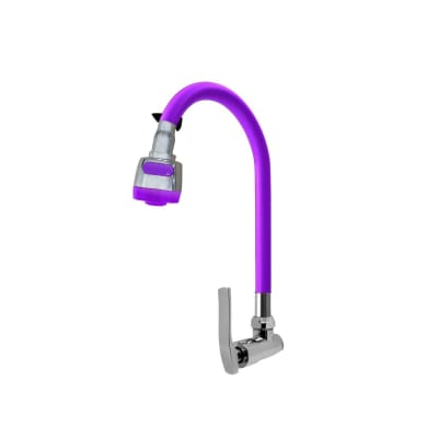 Llave caño de lavadero flexible para pared doble chorro C&A1