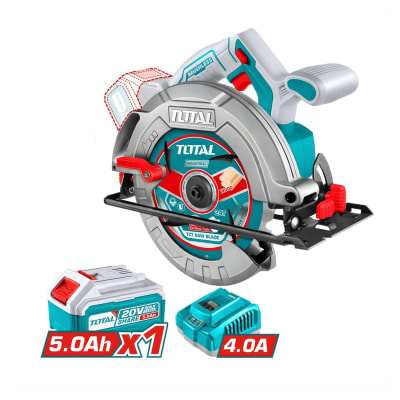 Sierra Circular Industrial 7-1/4'' 185mm + 1 Batería 5ah + Cargador 20v TSLI18513 Total