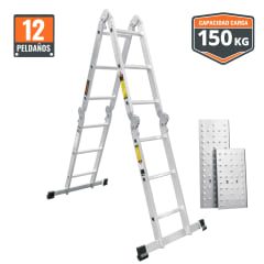 Escalera multiposición 12 peldaños Truper
