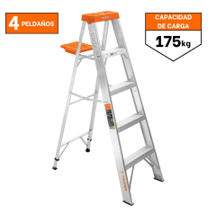 Escalera Tipo Tijera 4 Peldaños Soporta 175 Kg Truper