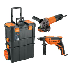 Caja para herramientas 3 en 1 con ruedas + Combo Taladro 1/2