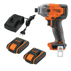 Atornillador de Impacto 20V +2 Baterias 2Ah+ Cargador Truper 0