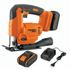 Sierra Caladora 20V + 2 Baterias 4Ah + Cargador Truper 0