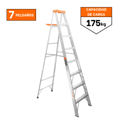 Escalera Tipo Tijera 7 Peldaños Soporta 175 Kg Truper