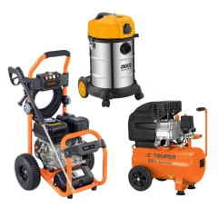 Hidrolavadora a Gasolina Truper + Compresora 25 litros Truper + Aspiradora 30L Ingco 0