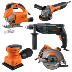 Combo Sierra Circular caladora amoladora taladro lijadora Truper 0
