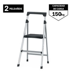Escalera Tubular 2 Peldaños Aluminio Truper