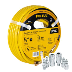 Combo manguera 15m + conectores rápidos Pretul 0
