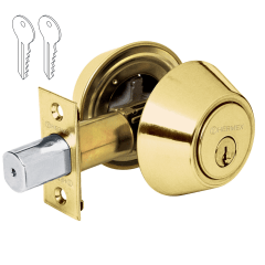 Chapa cerrojo cilindrico laton brillante Hermex 0