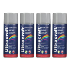 Pintura Spray Color Silver x4 Unidades Ultracraft