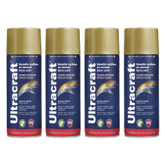 Pintura Spray Color Oro Premium x4 Unidades Ultracraft