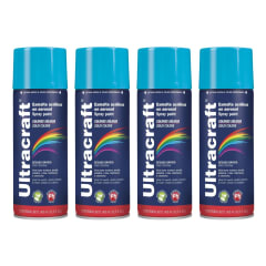 Pintura Spray Color Azul Celeste x4 Unidades Ultracraft 0