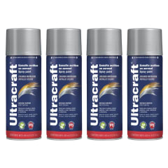 Pintura Spray Color Aluminio x4 Unidades Ultracraft 0