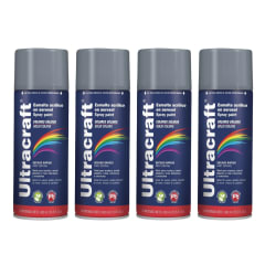 Pintura Spray Color Gris x4 Unidades Ultracraft 0