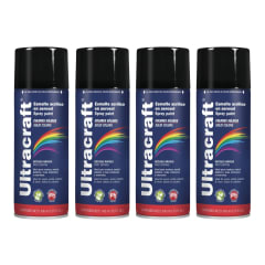 Pintura Spray Color Negro Mate x4 Unidades Ultracraft 0