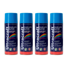 Pintura Spray Color Azul Claro x4 Unidades Ultracraft
