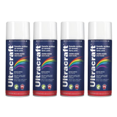 Pintura Spray Color Blanco Mate x4 Unidades Ultracraft 0