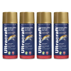 Pintura Spray Color Dorado x4 Unidades Ultracraft