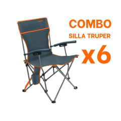 Combo Silla Plegable x 6 Und. Truper 0