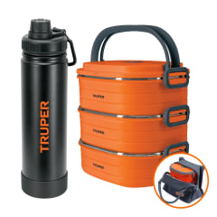 Kit Lonchera Térmica + Termo Acero Inoxidable 750ml Truper