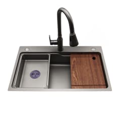 Lavadero de Cocina Multifuncional Premium Negro Alfa ALF-553