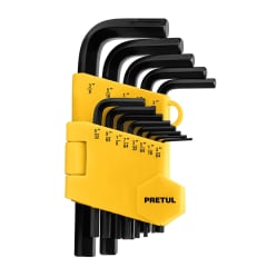 Juego 13 llaves allen std punta hex con organizador, Pretul 0