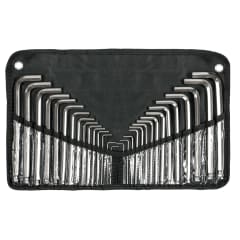 Juego 30 llaves allen largas std y mm punta bola, estuche Truper