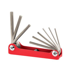 Juego de 9 llaves allen std tipo navaja, cuerpo de lámina Truper 0