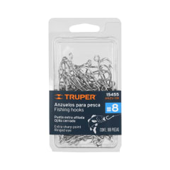 Blíster con 100 anzuelos para pesca # 8, Truper 0