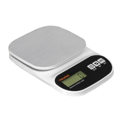 Balanza digital para cocina plato de acero inox 5kg Truper