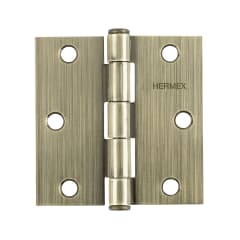 Bisagra tipo capuchina 3´´ acero latonado antiguo, plana, Hermex 0
