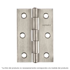 Bisagra rectangular 1´´ acero inox, cabeza media bola, Hermex (Caja de 10 unidades)