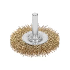 Escobilla circular 2'' alambre grueso para taladro. truper