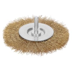 Escobilla circular 4'' alambre grueso para taladro. truper