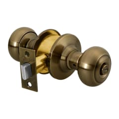 Cerradura tipo oval para baño, latón antiguo, hermex 0