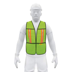 Chaleco de seguridad con cintas reflejantes. verde. pretul