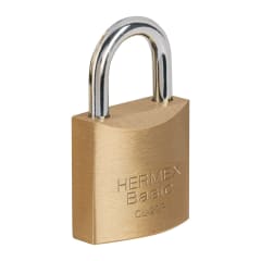 Blíster con 2 candados de latón de 20 mm, Hermex Basic 0