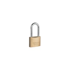 Candado de latón 40 mm arco largo, en blíster, Hermex Basic