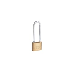 Candado de latón 40 mm arco extra largo, en blíster, Hermex