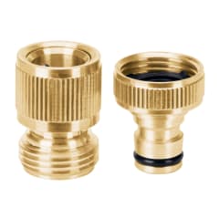 Conectores de laton solido sistema click para grifo Truper 0