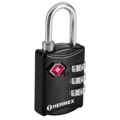 Candado maletero de combinación 27 mm seguridad TSA Hermex 0
