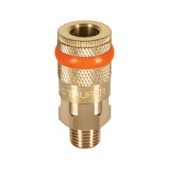 Acople de latón, cuerda 1/4 NPT, macho, Truper