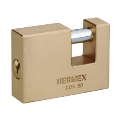 Candado antipalanca 50 mm cuerpo de latón llave tradicional Hermex 0