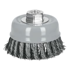 Escobilla tipo copa 4´´ alambre trenzado grueso, Multi-rosca, Truper 0