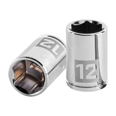 Dado hexagonal encastre 1/4'' de 12 mm. truper