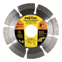 Disco diamantado de 4´´ x 1.2 mm rin segmentado, Pretul