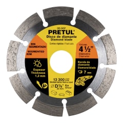 Disco diamantado de 4-1/2´´ x 1.2 mm rin segmentado, Pretul