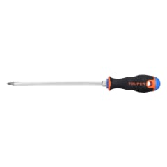 Desarmador de cruz 1/4'' x 8'' mango comfort grip. truper 0