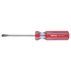 Desarmador plano 1/4 x 4'' mango de pvc. pretul