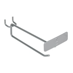 Gancho recto 6´´ con portaetiqueta para perfocel y ranurado Truper